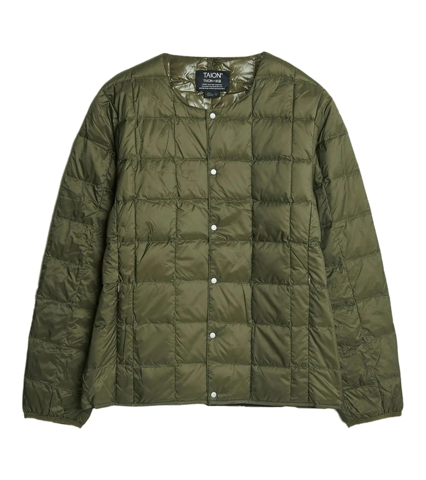 Jacken & Mäntel*TAION Herren 800 FLP Daunen-Jacke mit Knopfverschluss Stepp-Jacke stylische Outdoor-Jacke Grün