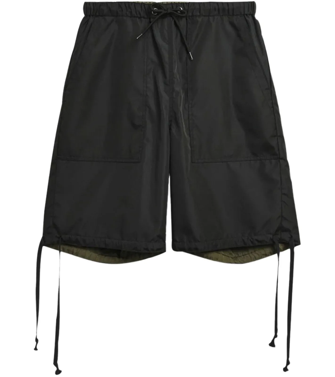 Shorts & Bermudas*TAION Herren Shorts wendbare Freizeit-Short mit Ripstop-Gewebe kurze Hose Schwarz/Olivgrün