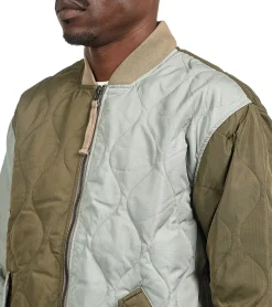 Jacken & Mäntel*TAION Military Ma-1 Herren 800 FLP Daunen-Jacke mit Pattentaschen Stepp-Jacke im Bomberjacken-Stil Multi-Grün