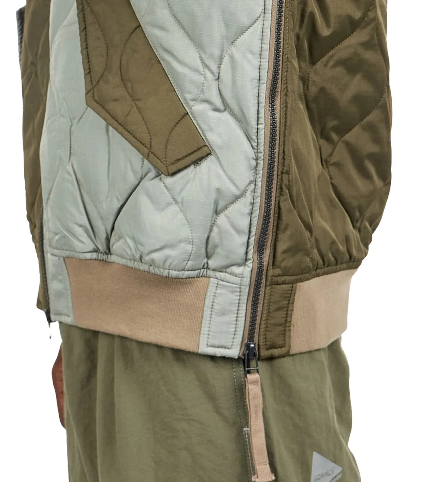 Jacken & Mäntel*TAION Military Ma-1 Herren 800 FLP Daunen-Jacke mit Pattentaschen Stepp-Jacke im Bomberjacken-Stil Multi-Grün