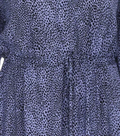 Kleider*Tamaris Damen Maxi-Kleid mit Volantrock Webkleid mit Tunnelzug 30989605 Lila-Blau/Schwarz