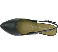Halbschuhe & Pumps*Tamaris Damen Sling-Pumps elegante Echtleder-Schuhe 750178 Schwarz