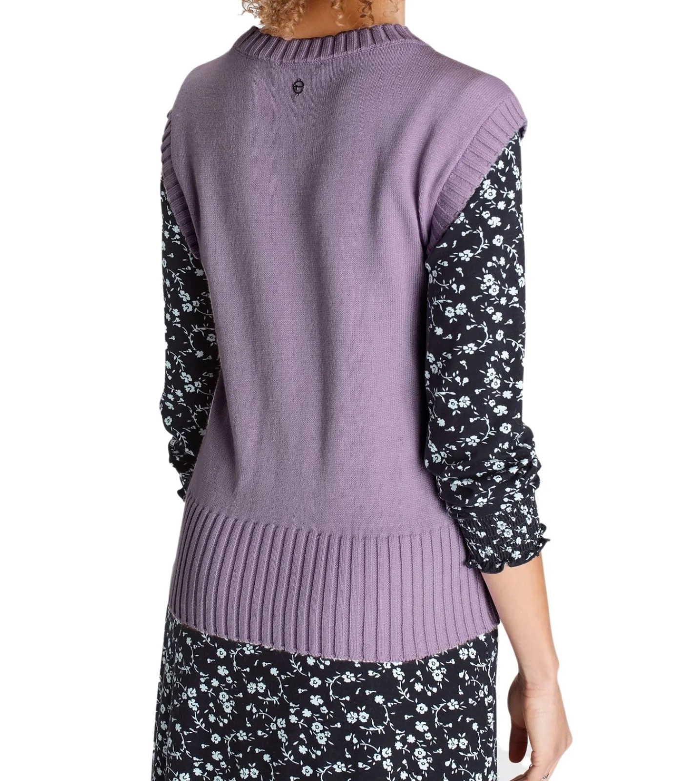 Tops & T-Shirts*Tamaris Damen Strick-Pullunder mit Rundhals-Ausschnitt Sommer-Shirt 88059911 Lila