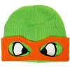 Caps & Mützen*BioworldMerch Teenage Mutant Ninja Turtles Beanie im Michelangelo-Gesichtsdesign Strick-Beanie Fan-Artikel KC07QPTMT Grün