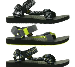 Sandalen & Zehentrenner*TEVA Original Universal Herren Trekking-Sandale nachhaltige Sommer-Sandale mit EVA-Gummisohle Outdoor-Sandale 1004006 Schwarz/Blau, Schwarz Grau oder Schwarz/Grau/Grün