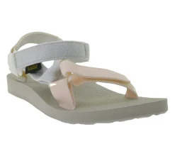 Zehentrenner & Sandalen*TEVA Original Universe Damen Trekking-Sandale leichte Freizeit-Schuhe glitzernd Outdoor-Sandale 1135370/PMML Silber/Rosa/Grau