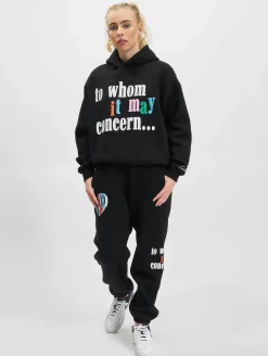 Sweater & Pullover*The Couture Club  Kapuzenpullover mit Herz-Slogan und Puff-Print in Schwarz