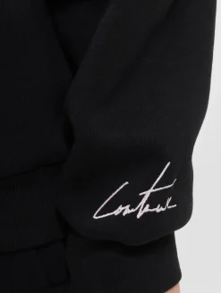 Sweater & Pullover*The Couture Club  Kapuzenpullover mit Herz-Slogan und Puff-Print in Schwarz