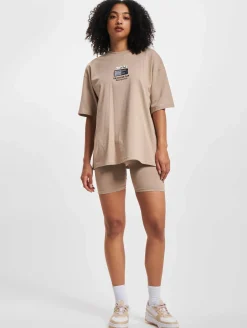 Shorts & Bermudas*The Couture Club Radlerhose mit Grafiketikett und Detail in Beige