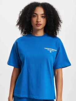 Tops & T-Shirts*The Couture Club Season Logo Entspanntes Baumwoll-T-Shirt Blau