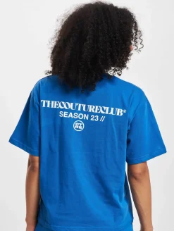 Tops & T-Shirts*The Couture Club Season Logo Entspanntes Baumwoll-T-Shirt Blau