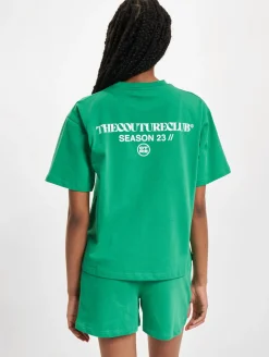 Tops & T-Shirts*The Couture Club Season Logo Relaxed Cotton T-Shirts grün