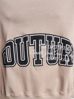 Pullover & Sweater*The Couture Club  Sweatshirt mit Rundhalsausschnitt und Puff-Print in Beige