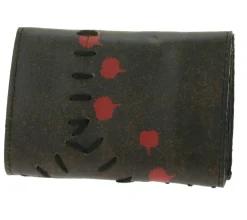 Portemonnaies & Geldbörsen*BioworldMerch THE TEXAS GAINSAW MASSAGRE Leder-Geldbörse mit roten sprinkelförmigem-Motiv Metalldruckknöpfen und Kette Rockiger Gothic-Style LW104782TCM Schwarz/Rot