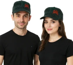 Caps & Mützen*BioworldMerch The Used Unisex Baumwoll-Cap im millitärischen Schnitt mit leicht gebogenen Schnitt Schwarz/Rot