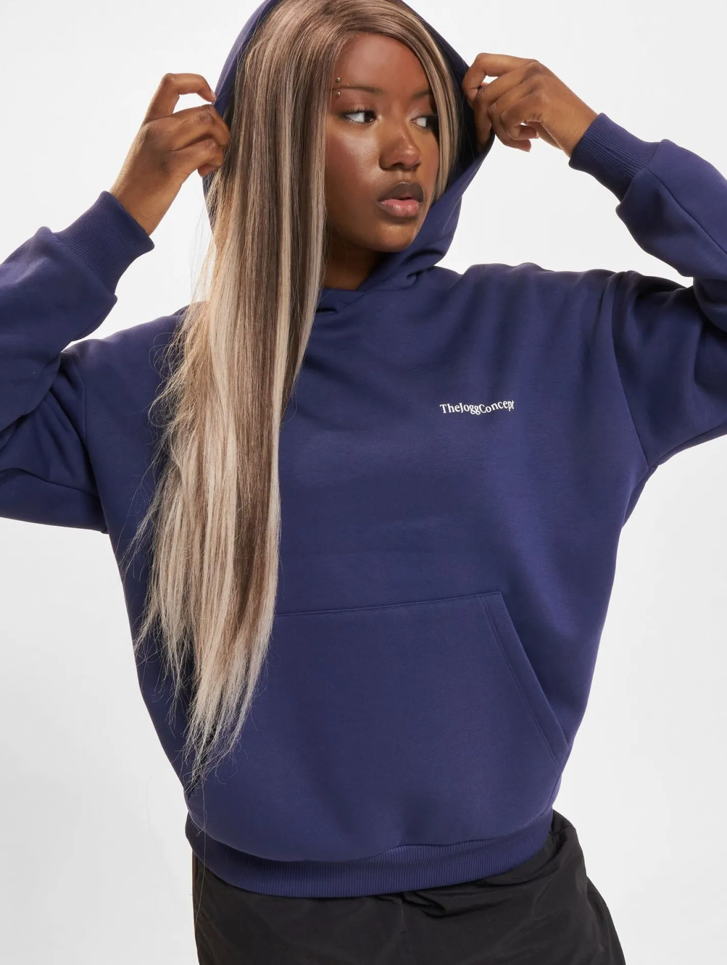 Sweater & Pullover*TheJoggConcept Sage Hoodies mittelalterlich blau