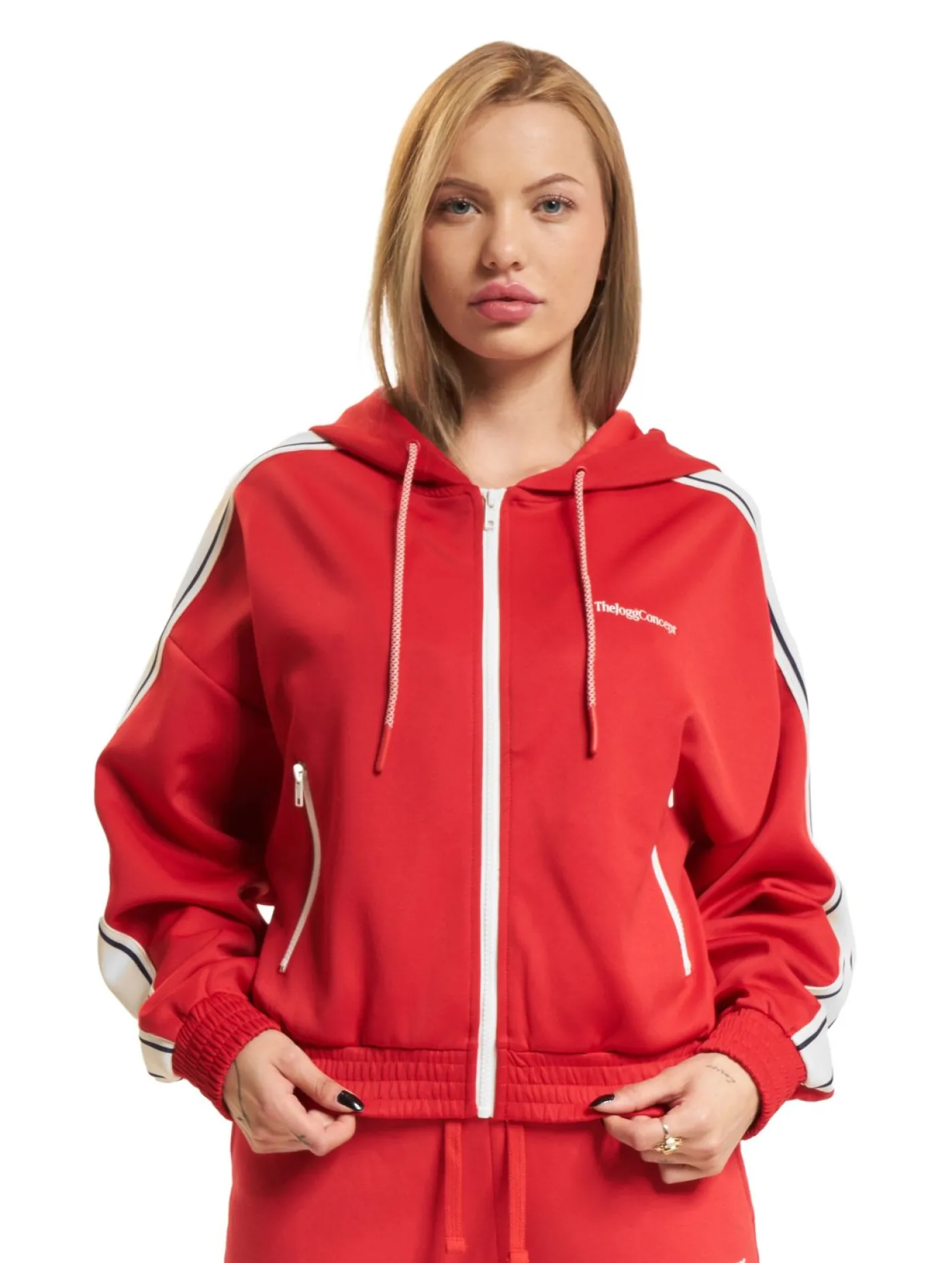 Sweater & Pullover*TheJoggConcept Sima Cardigan Hoodies racing rot