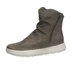 Boots & Stiefel*Think! Comoda Damen Stiefeletten modische Echtleder-Boots mit Reißverschluss 3-000459-2000 Braun/Grau