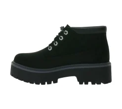 Wanderschuhe & Trekkingschuhe|Boots & Stiefel*Timberland Damen Echtleder-Schuhe Trekking-Schuhe mit Ortholite-Sohle Wander-Schuhe TB0A5REN015 Schwarz