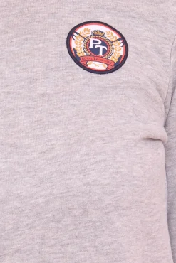 Kleider*Tom Tailor POLO TEAM Damen Baumwoll-Kleid mit Knöpfen 21499233 Grau