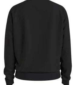 Sweater & Pullover*TOMMY JEANS Damen Rundhals-Pullover Langarm-Shirt Baumwoll-Shirt Sweat-Pullover DW0DW15648 BDS Schwarz