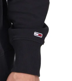 Pullover & Sweater*TOMMY JEANS Herren Kapuzen-Pullover Langarm-Shirt Baumwoll-Hoody Sweat-Pullover DM0DM16384 BDS Schwarz/Grün