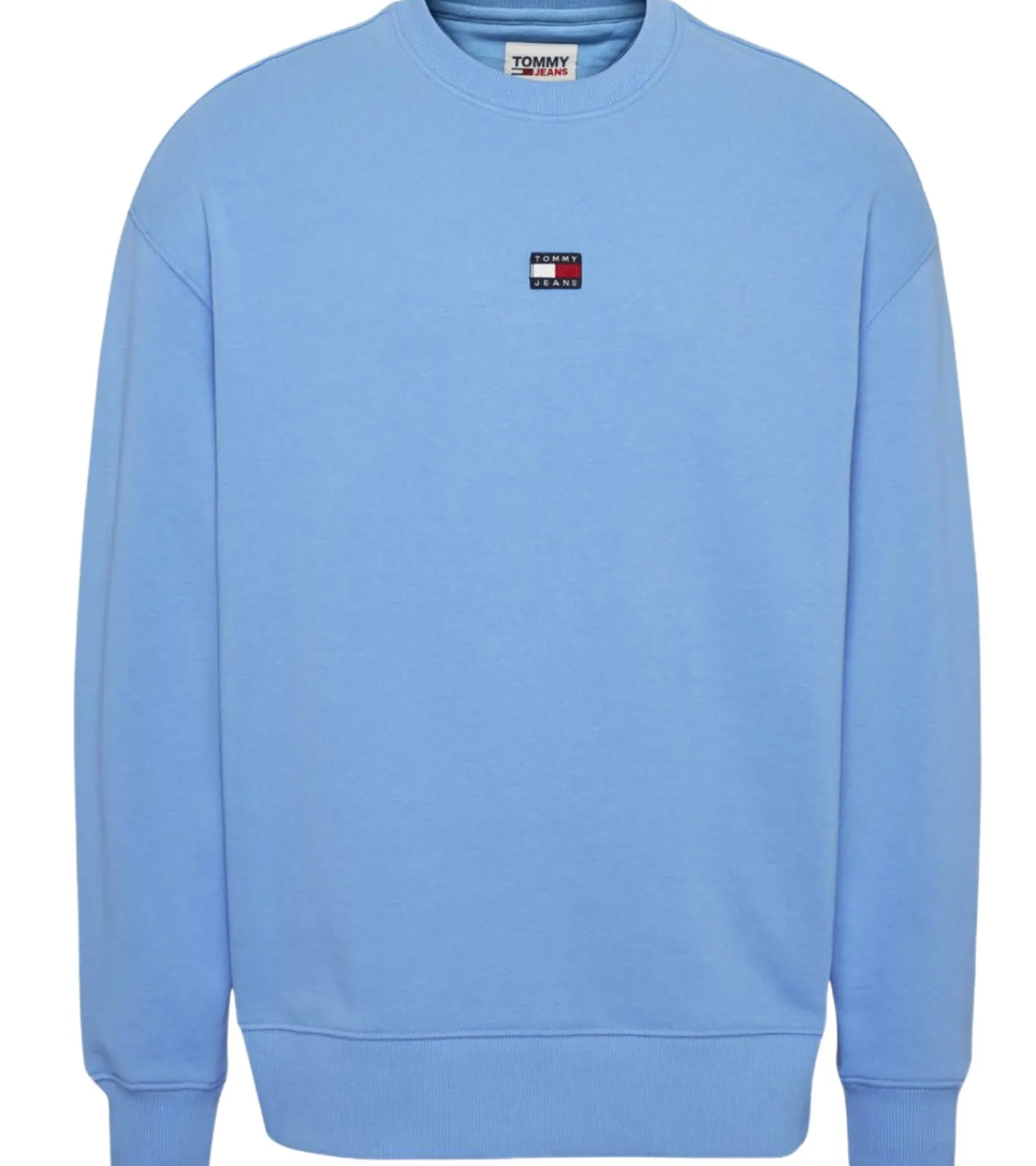 Pullover & Sweater*TOMMY JEANS Herren Rundhals-Pullover Langarm-Shirt Baumwoll-Pullover Sweat-Pullover DM0DM16370 CY7 Hellblau