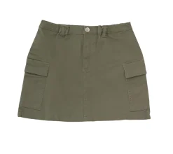 Kleider & Röcke*O46bpx trendiger Kinder Cargo-Rock für Mädchen Sommer-Rock mit seitlichen Taschen Baumwoll-Rock 906440 Olivgrün