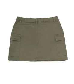 Kleider & Röcke*O46bpx trendiger Kinder Cargo-Rock für Mädchen Sommer-Rock mit seitlichen Taschen Baumwoll-Rock 906440 Olivgrün