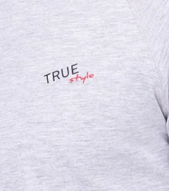 Nachtwäsche & Bademode*TRUE style Herren Pyjama-Shirt Baumwoll-Pullover Schlaf-Shirt Oeko-Tex zertifiziert - Standard 100 Rundhals-Pullover 7753437 Hellgrau