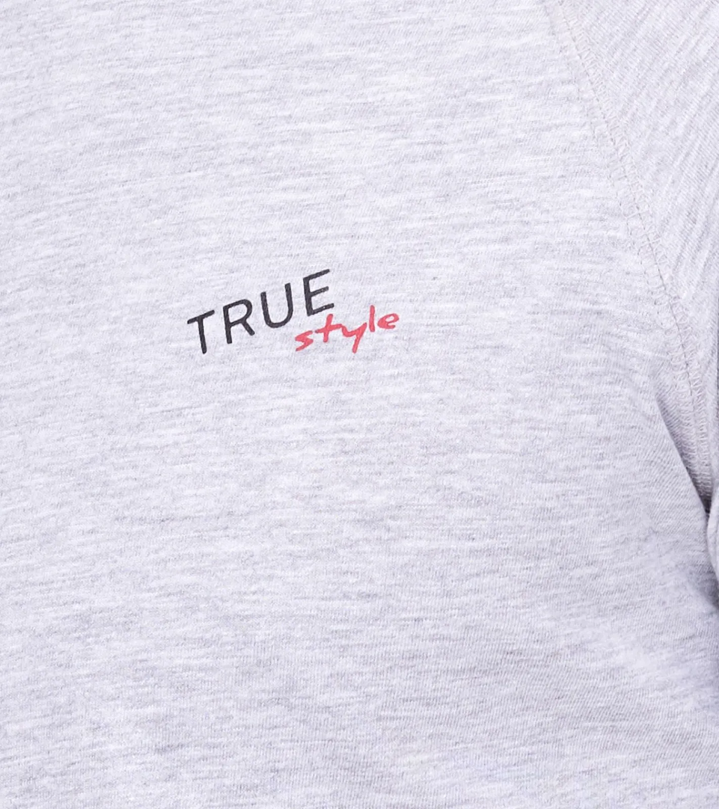 Nachtwäsche & Bademode*TRUE style Herren Pyjama-Shirt Baumwoll-Pullover Schlaf-Shirt Oeko-Tex zertifiziert - Standard 100 Rundhals-Pullover 7753437 Hellgrau