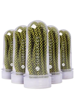 Schuhzubehör & Schuhpflege*TubeLaces White Flat Schnürsenkel schwarz/neongelb