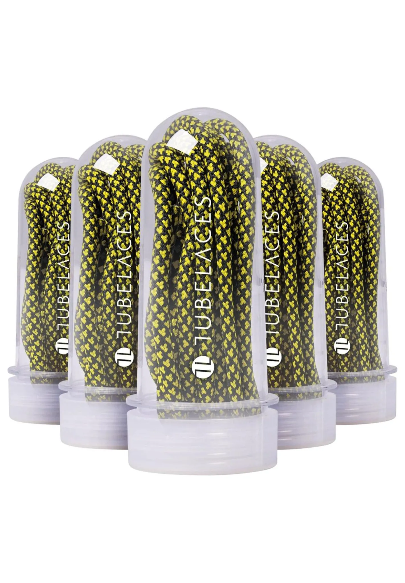 Schuhzubehör & Schuhpflege*TubeLaces White Flat Schnürsenkel schwarz/neongelb