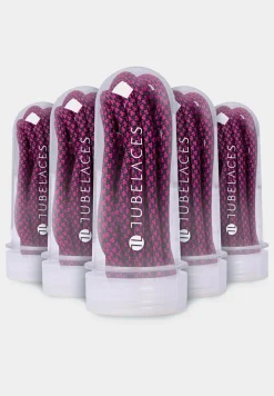 Schuhzubehör & Schuhpflege*TubeLaces White Flat Schnürsenkel schwarz/neonpink