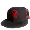 Caps & Mützen*BioworldMerch Tupac Damen und Herren Hip Hop Cap mit Tupac-Stickerei Flat-Rim TC108517TUP3 Schwarz/Rot