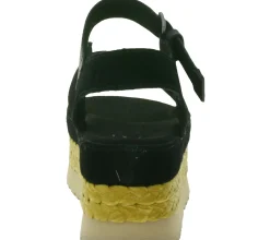 Zehentrenner & Sandalen*UGG Australia Aubrey Ankle Strap Damen Echtleder-Sandalette Plateau Sommer-Schuhe mit EVA-Sohle W/1167471 Schwarz