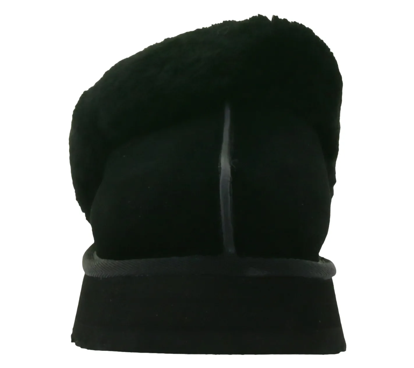 Pantoffeln & Hausschuhe*UGG Australia Disquette Damen nachhaltige Echtleder-Schuhe mit Retro-Plateausohle gefütterte Hausschuhe mit Schaffellfutter Schlupf-Schuhe 1122550 Schwarz