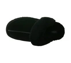 Pantoffeln & Hausschuhe*UGG Australia Disquette Damen nachhaltige Echtleder-Schuhe mit Retro-Plateausohle gefütterte Hausschuhe mit Schaffellfutter Schlupf-Schuhe 1122550 Schwarz