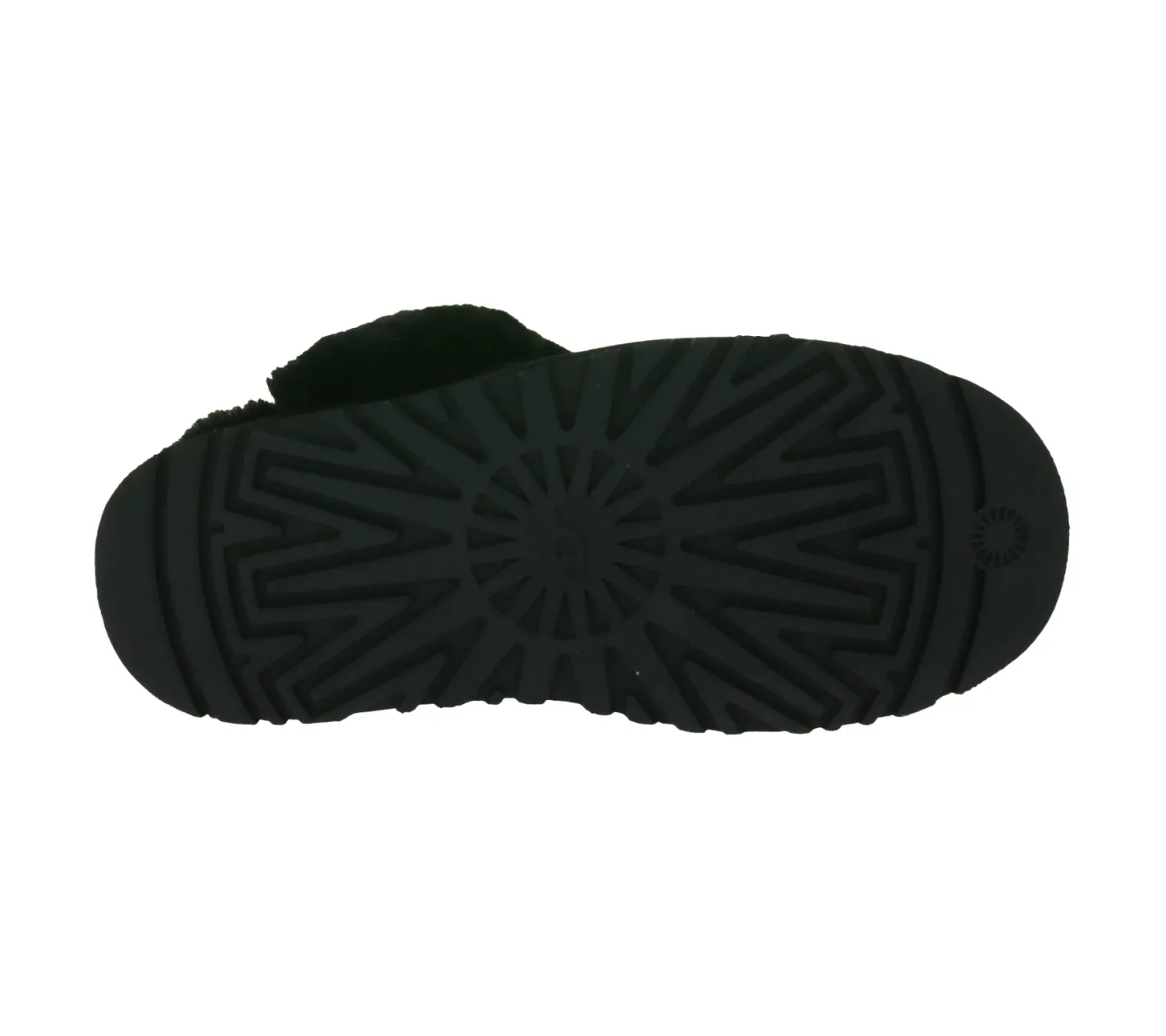 Pantoffeln & Hausschuhe*UGG Australia Disquette Damen nachhaltige Echtleder-Schuhe mit Retro-Plateausohle gefütterte Hausschuhe mit Schaffellfutter Schlupf-Schuhe 1122550 Schwarz