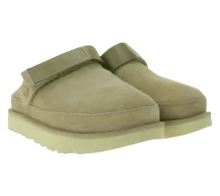 Pantoffeln & Hausschuhe*UGG Australia Goldenstar Damen nachhaltige Echtleder-Schuhe Retro-Plateausohle Hausschuhe Schlupf-Schuhe 1138252 Beige