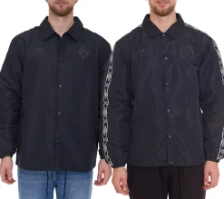 Sportoberbekleidung|Jacken & Mäntel*umbro Bundesliga Jacke Herren Übergangs-Jacke Alltags-Jacke mit Kent-Kragen SV Werder Bremen oder FC Schalke 04 Schwarz