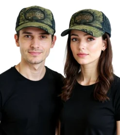 Caps & Mützen*BioworldMerch Underoath Unisex Metalcore-Band Trucker-Cap mit atmungsaktiven Mesh-Einsatz Baseball-Cap TC108718UND Braun/Schwarz