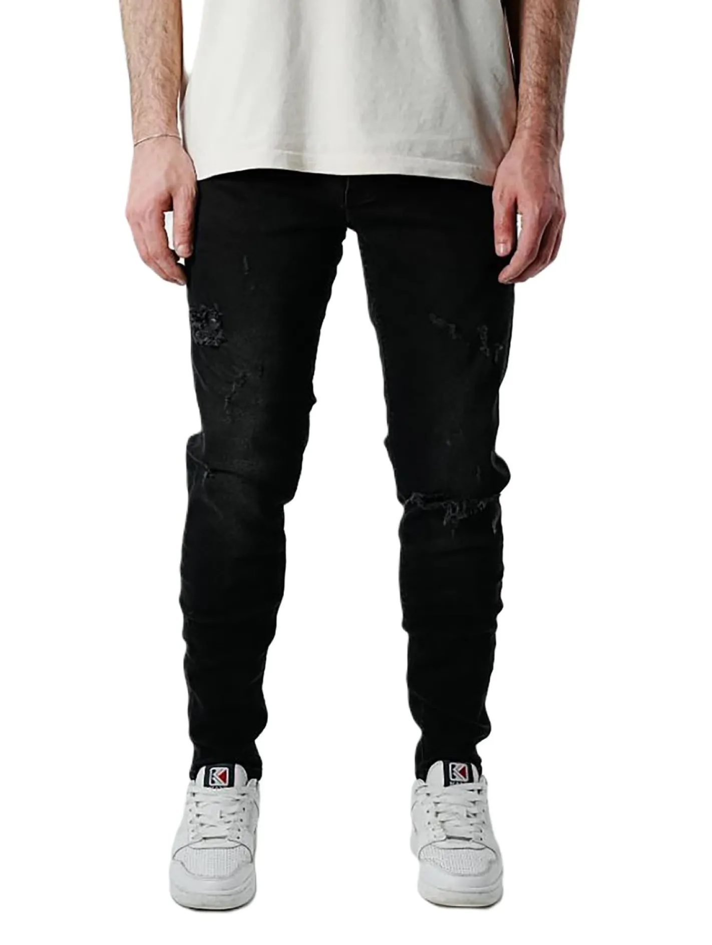 Jeans & Hosen*UNEFFECTED Premium Basic Slim Fit Jeans schwarz