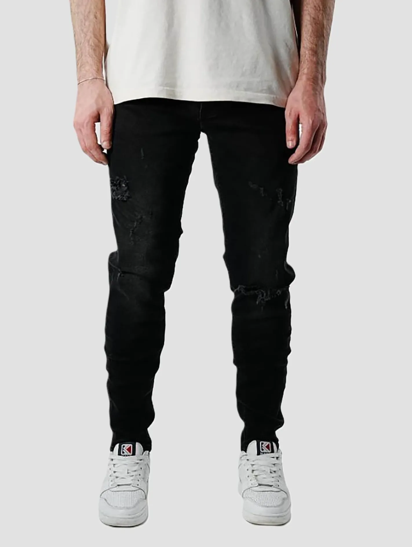 Jeans & Hosen*UNEFFECTED Premium Basic Slim Fit Jeans schwarz