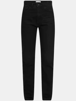 Hosen & Jeans*UNEFFECTED Premium Destroyed Straight Fit Jeans schwarz