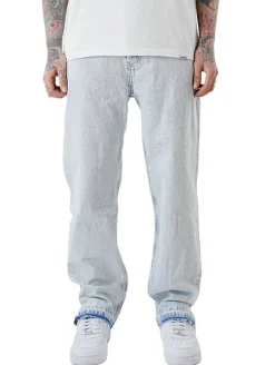 Jeans & Hosen*UNEFFECTED Weite Free Cut Loose Fit Jeans hellblau