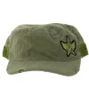 Caps & Mützen*BioworldMerch Unisex Cap Baumwoll-Cap im millitärischen Schnitt mit leicht gebogenen Schnitt Feldmütze FC110821RJA Olivgrün