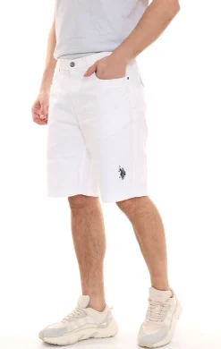 Shorts & Bermudas*U.S. POLO ASSN. Abel Herren Chino-Shorts nachhaltige Baumwoll-Bermuda Große Größe 157 59799 52940 401 Weiß