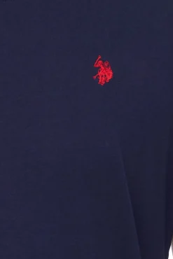 T-Shirts & Tank Tops*U.S. POLO ASSN. Herren Basic T-Shirt mit Marken-Stickerei Baumwoll-Shirt US40 154 035 002387 in Schwarz, Navy, Weiß oder Rot