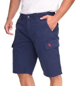Shorts & Bermudas*U.S. POLO ASSN. Herren Freizeit-Cargo Shorts leichte Freizeit-Short mit U.S. Polo Stickerei kurze Hose 143 68147 52661 171 Dunkelblau/Rot